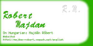 robert majdan business card
